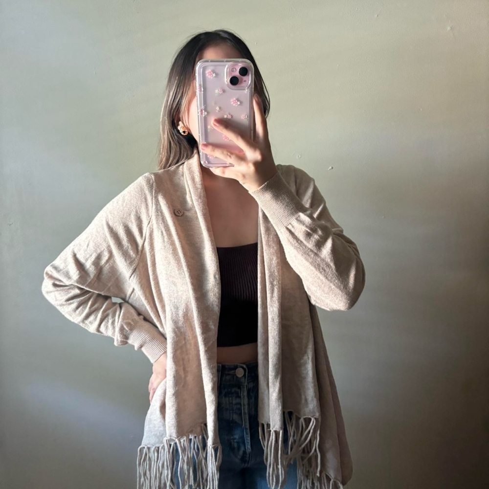 Cream Fridge Long Cardigan